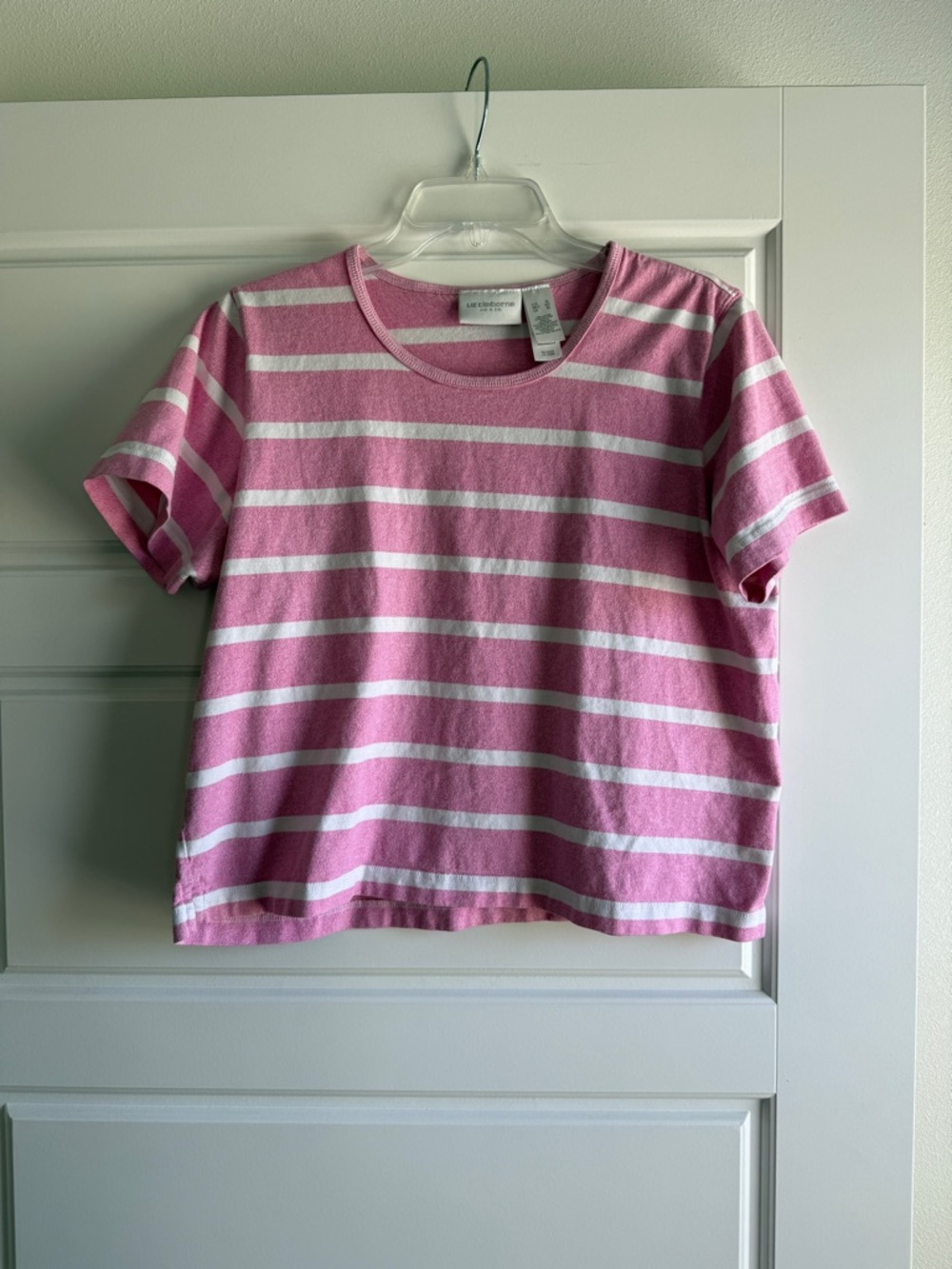 Liz Claiborne Boxy Striped Tee